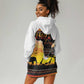 Africa Day Hoodie Dress Safari With Map - African Pattern