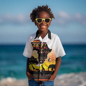 Africa Day Kid Hawaiian Shirt Safari With Map - African Pattern