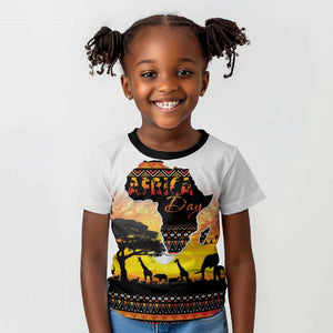 Africa Day Kid T shirt Safari With Map - African Pattern
