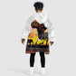 Africa Day Kid Wearable Blanket Hoodie Safari With Map - African Pattern