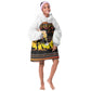 Africa Day Kid Wearable Blanket Hoodie Safari With Map - African Pattern