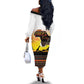 Africa Day Off The Shoulder Long Sleeve Dress Safari With Map - African Pattern