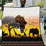 Africa Day Quilt Safari With Map - African Pattern