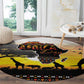 Africa Day Round Carpet Safari With Map - African Pattern
