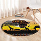 Africa Day Round Carpet Safari With Map - African Pattern