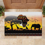 Africa Day Rubber Doormat Safari With Map - African Pattern