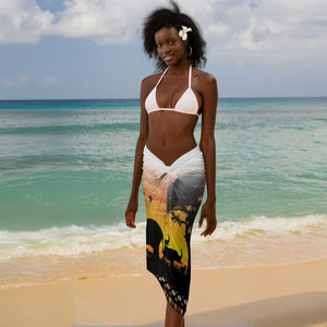 Africa Day Sarong Safari With Map - African Pattern