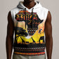 Africa Day Sleeveless Hoodie Safari With Map - African Pattern - African Pride