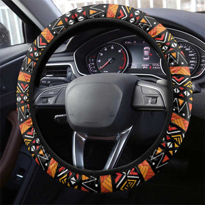 Africa Day Steering Wheel Cover Safari With Map - African Pattern