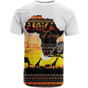 Africa Day T shirt Safari With Map - African Pattern