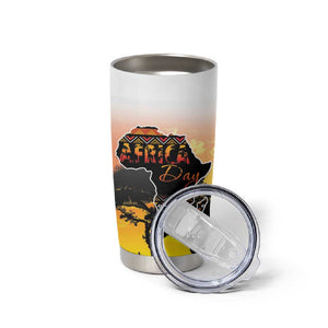 Africa Day Tumbler Cup Safari With Map - African Pattern