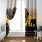 Africa Day Window Curtain Safari With Map - African Pattern
