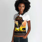 Africa Day Women Polo Shirt Safari With Map - African Pattern