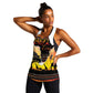 Africa Day Women Racerback Tank Safari With Map - African Pattern
