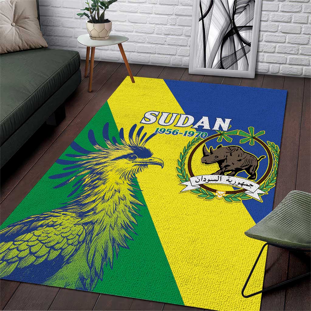 Personalized Sudan Area Rug Coat Of Arms 1956-1970