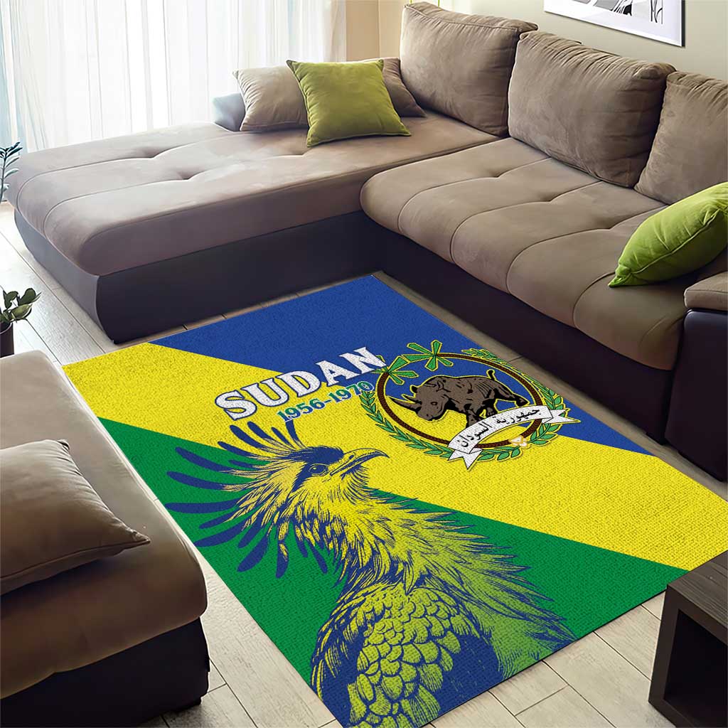 Personalized Sudan Area Rug Coat Of Arms 1956-1970