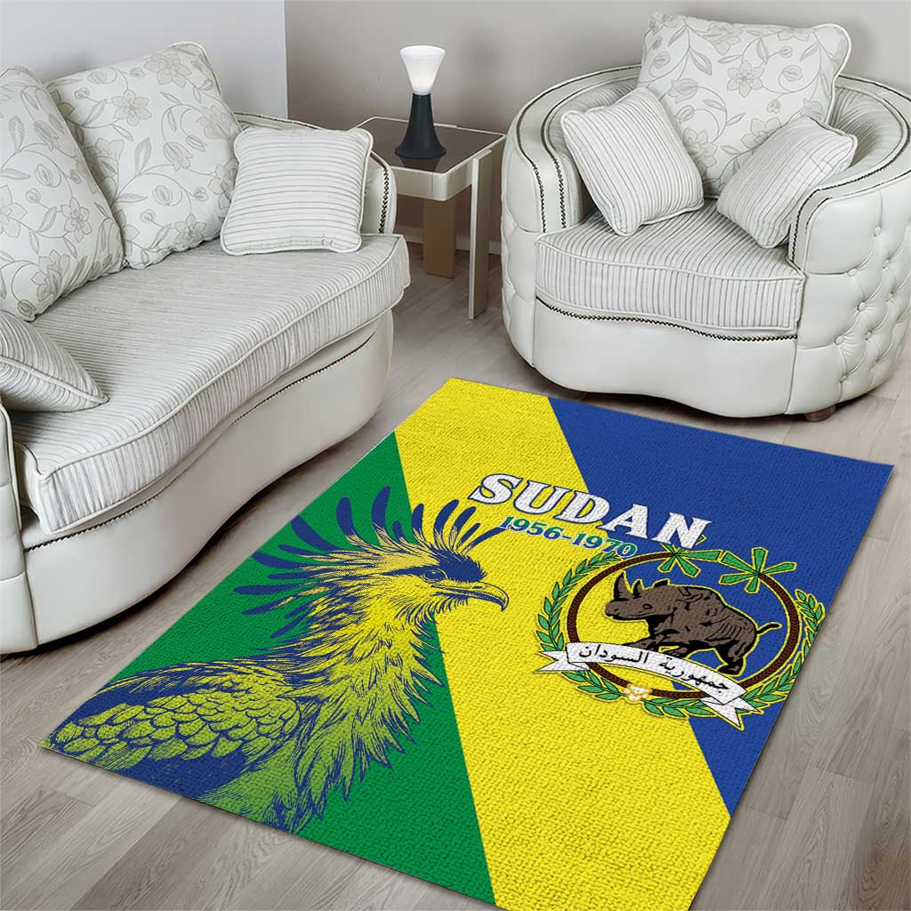Personalized Sudan Area Rug Coat Of Arms 1956-1970
