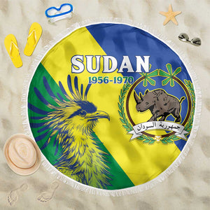 Personalized Sudan Beach Blanket Coat Of Arms 1956-1970