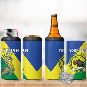 Personalized Sudan 4 in 1 Can Cooler Tumbler Coat Of Arms 1956-1970