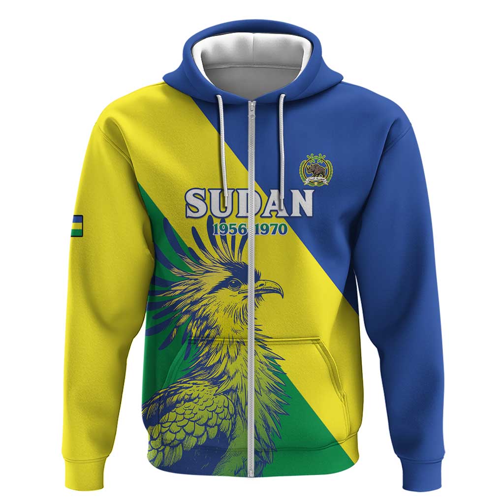 Personalized Sudan Hoodie Coat Of Arms 1956-1970