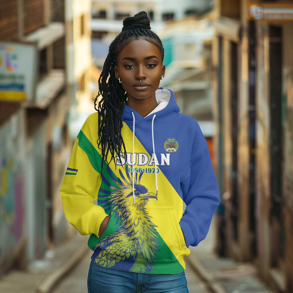 Personalized Sudan Hoodie Coat Of Arms 1956-1970