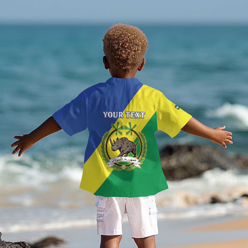 Personalized Sudan Kid Hawaiian Shirt Coat Of Arms 1956-1970