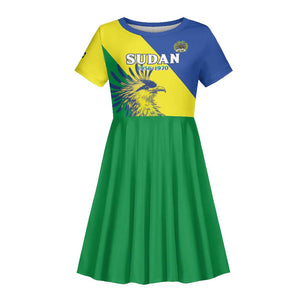 Personalized Sudan Kid Short Sleeve Dress Coat Of Arms 1956-1970