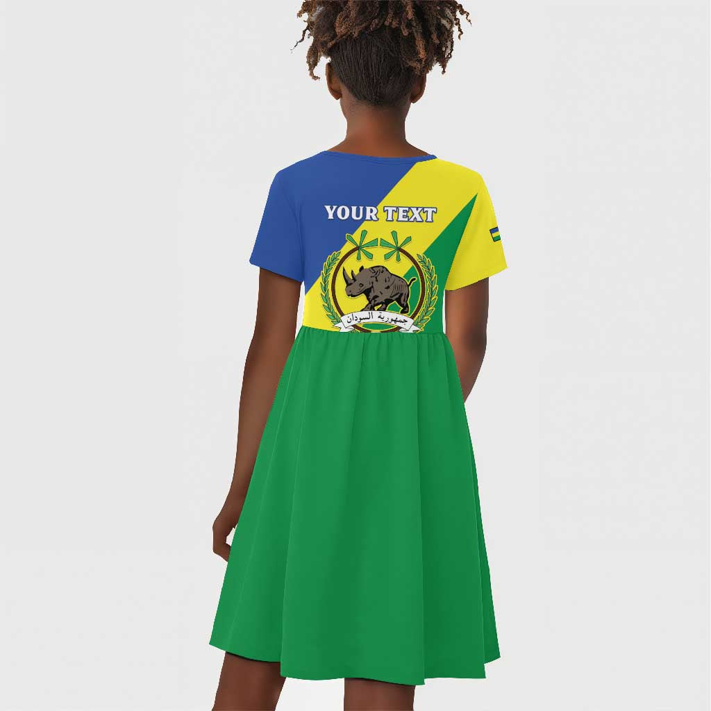 Personalized Sudan Kid Short Sleeve Dress Coat Of Arms 1956-1970