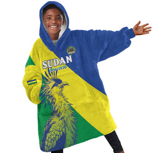 Personalized Sudan Kid Wearable Blanket Hoodie Coat Of Arms 1956-1970