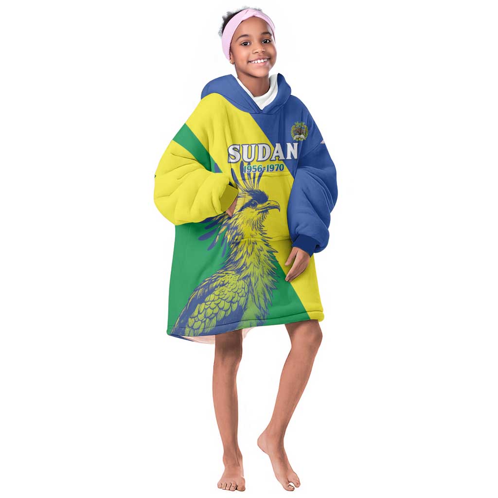 Personalized Sudan Kid Wearable Blanket Hoodie Coat Of Arms 1956-1970