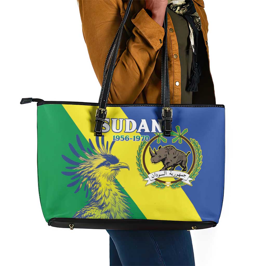 Personalized Sudan Leather Tote Bag Coat Of Arms 1956-1970