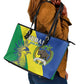 Personalized Sudan Leather Tote Bag Coat Of Arms 1956-1970