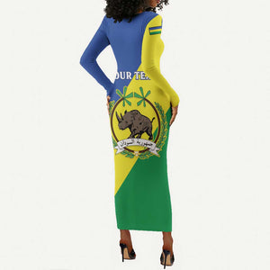 Personalized Sudan Long Sleeve Bodycon Dress Coat Of Arms 1956-1970 LT15
