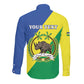 Personalized Sudan Long Sleeve Button Shirt Coat Of Arms 1956-1970