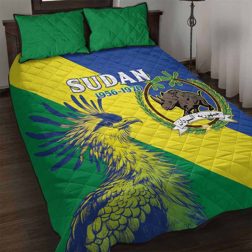 Personalized Sudan Quilt Bed Set Coat Of Arms 1956-1970