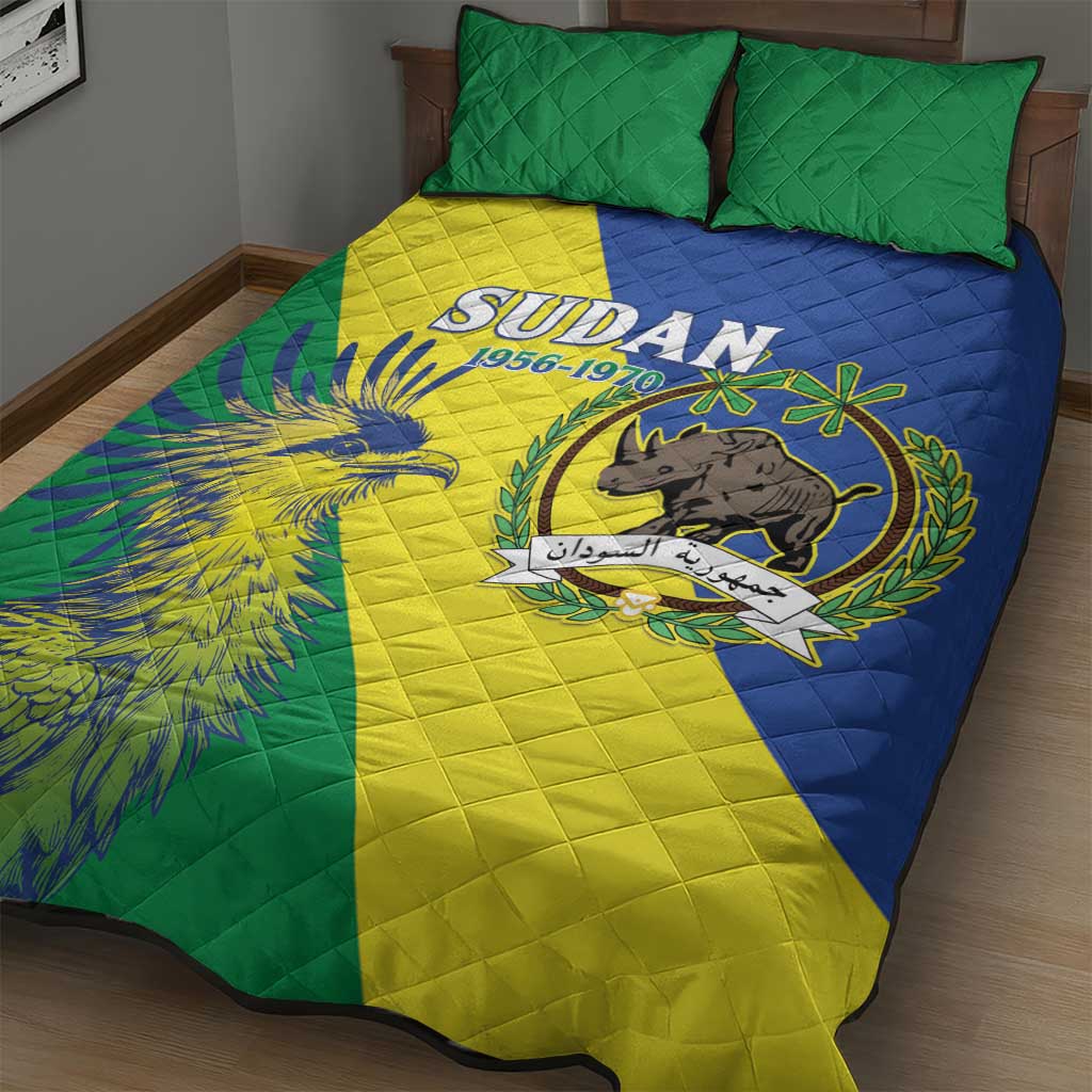 Personalized Sudan Quilt Bed Set Coat Of Arms 1956-1970