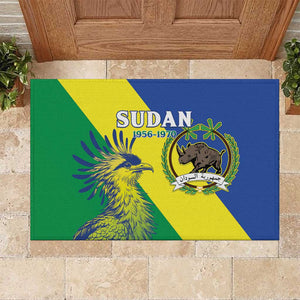 Personalized Sudan Rubber Doormat Coat Of Arms 1956-1970