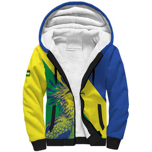 Personalized Sudan Sherpa Hoodie Coat Of Arms 1956-1970