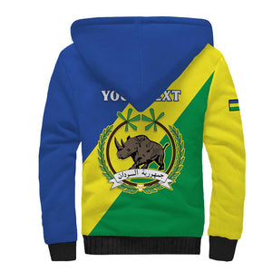 Personalized Sudan Sherpa Hoodie Coat Of Arms 1956-1970