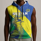 Personalized Sudan Sleeveless Zip Hoodie Coat Of Arms 1956-1970 - African Pride