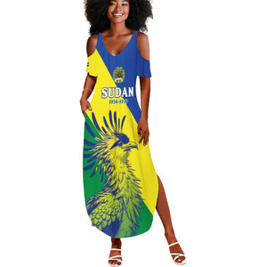 Personalized Sudan Summer Maxi Dress Coat Of Arms 1956-1970