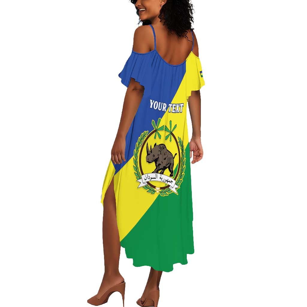 Personalized Sudan Summer Maxi Dress Coat Of Arms 1956-1970