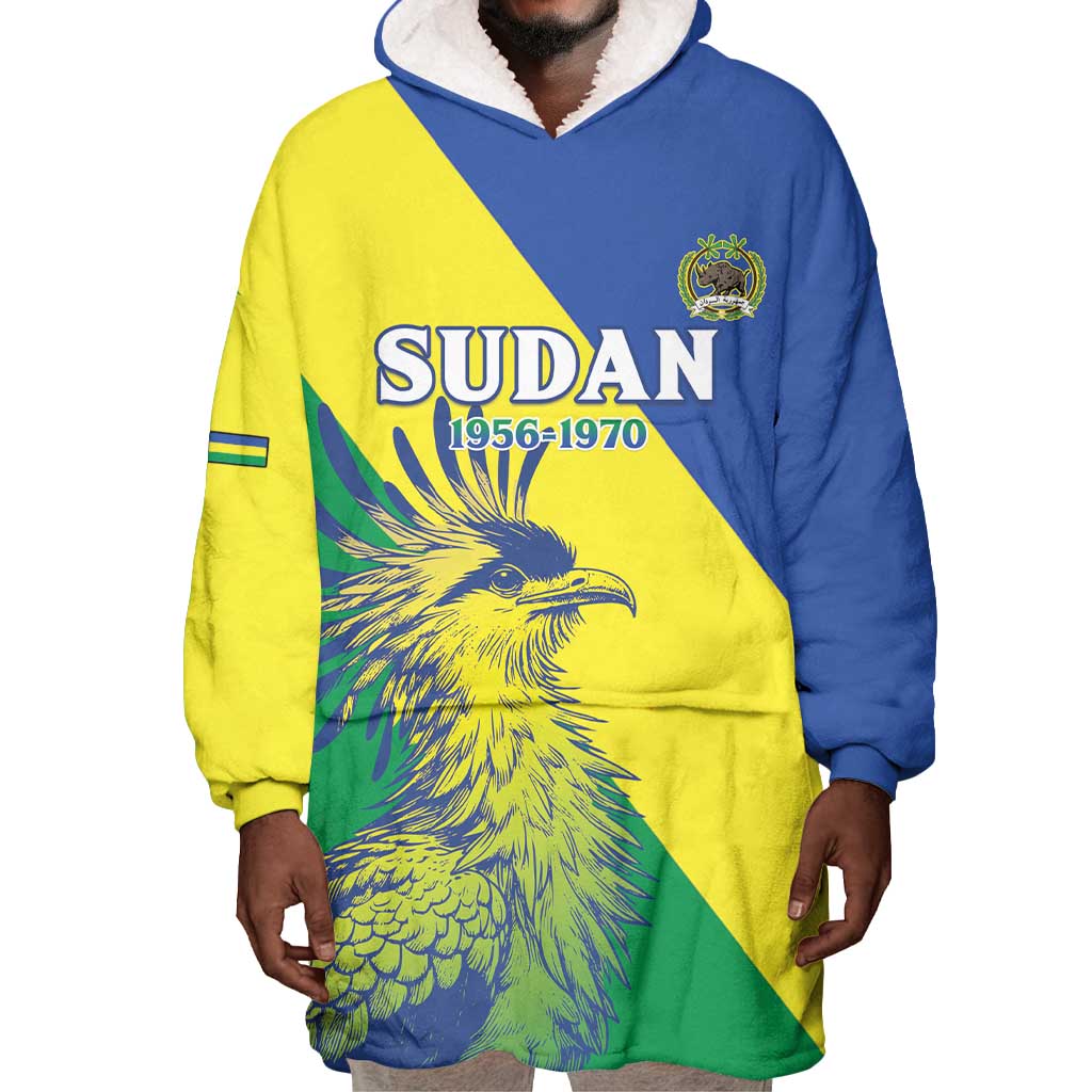 Personalized Sudan Wearable Blanket Hoodie Coat Of Arms 1956-1970