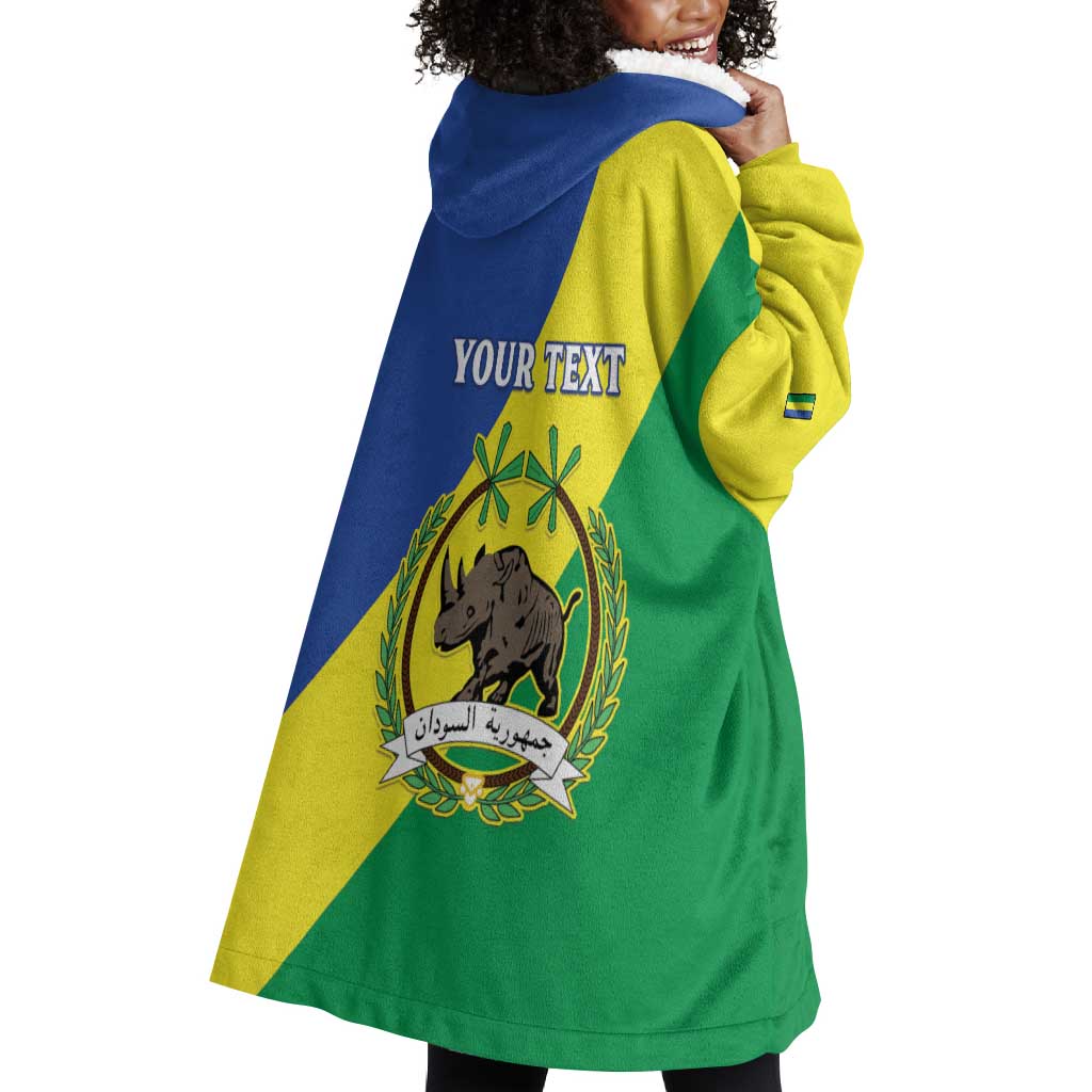 Personalized Sudan Wearable Blanket Hoodie Coat Of Arms 1956-1970