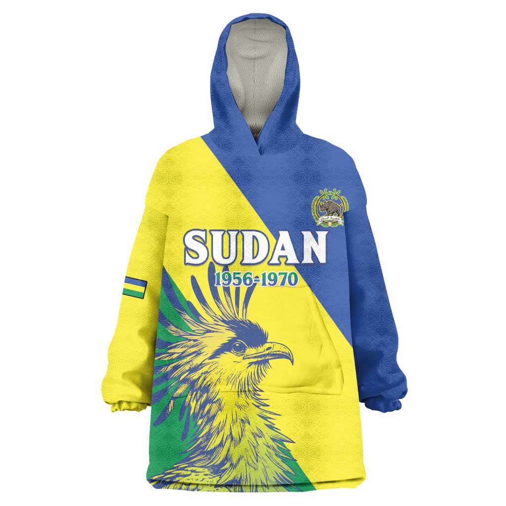 Personalized Sudan Wearable Blanket Hoodie Coat Of Arms 1956-1970