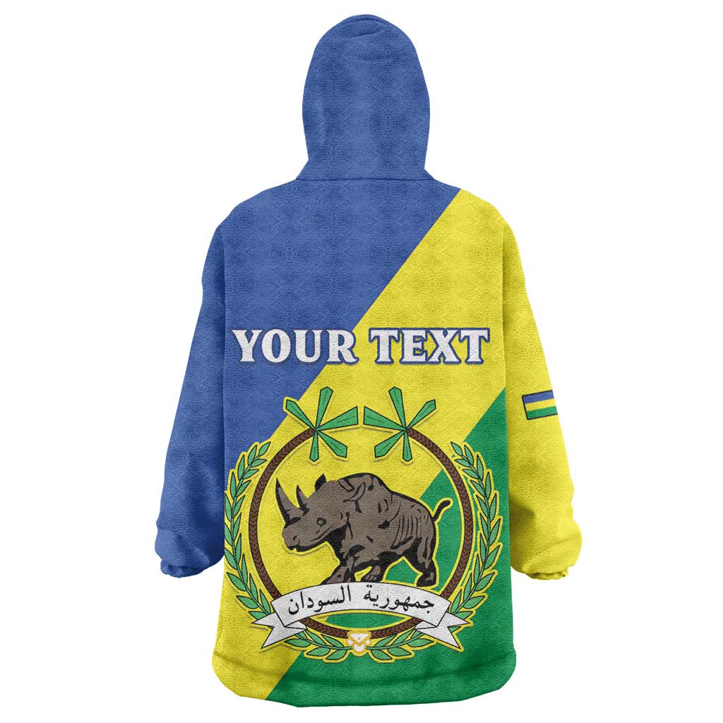 Personalized Sudan Wearable Blanket Hoodie Coat Of Arms 1956-1970