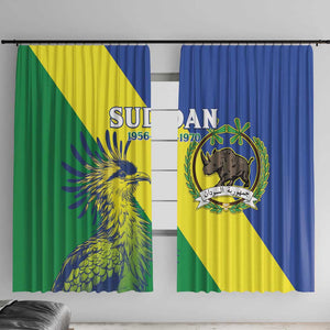 Personalized Sudan Window Curtain Coat Of Arms 1956-1970