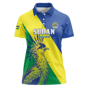 Personalized Sudan Women Polo Shirt Coat Of Arms 1956-1970