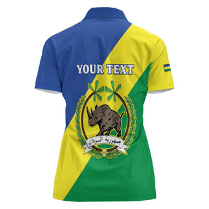 Personalized Sudan Women Polo Shirt Coat Of Arms 1956-1970