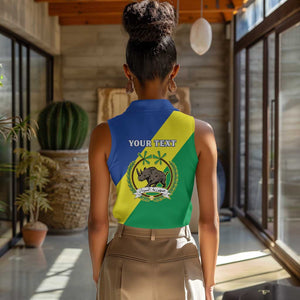 Personalized Sudan Women Sleeveless Polo Shirt Coat Of Arms 1956-1970